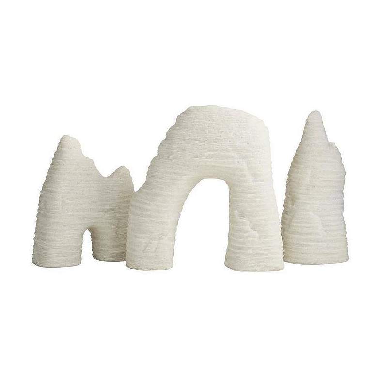 Image 3 Arteriors Isla Ricestone Sculptures Set of 3 Ivory more views