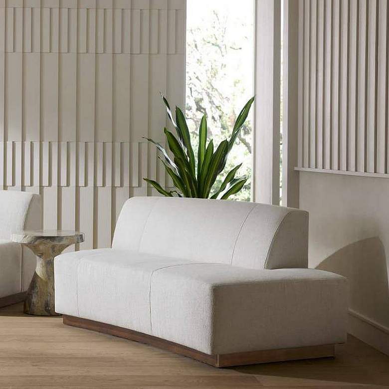 Image 1 Arteriors Islander Left Sofa Vanilla Performance Boucle Vanilla