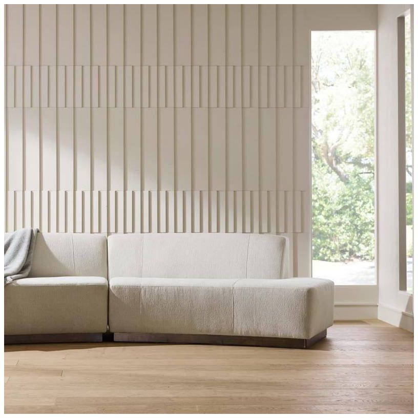 Arteriors Islander Left Sofa Vanilla Performance Boucle Vanilla