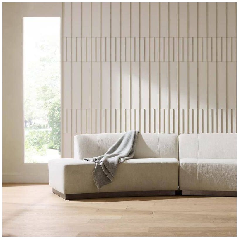 Arteriors Islander Right Sofa Vanilla Performance Boucle Vanilla