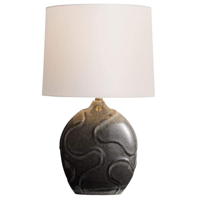 Image 1 Arteriors Ismay Lamp Obsidian Reactive Porcelain