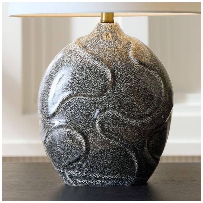 Arteriors Ismay Lamp Obsidian Reactive Porcelain