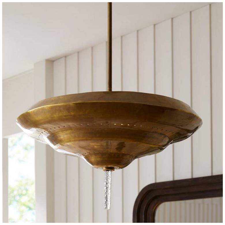 Image 1 Arteriors Istanbul Semi Flush 26" Antique Brass