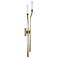 Arteriors Italo Clear Crystal Sconce 38.5" Antique Brass