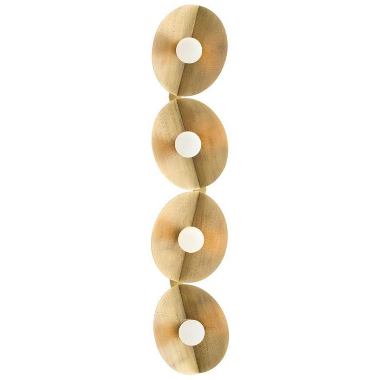 Image 1 Arteriors Itzia Sconce 28.5" Antique Hammered Brass