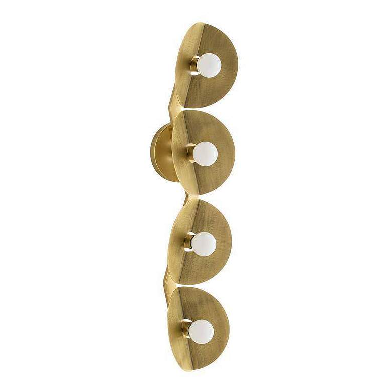 Image 4 Arteriors Itzia Sconce 28.5" Antique Hammered Brass more views