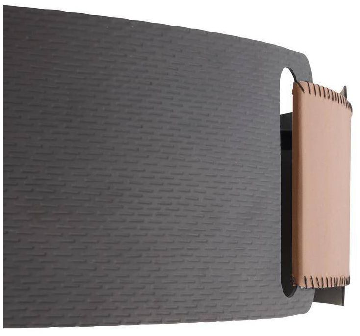 Image 6 Arteriors Ivan Leather Brown Chandelier 36.5" Blackened Iron more views