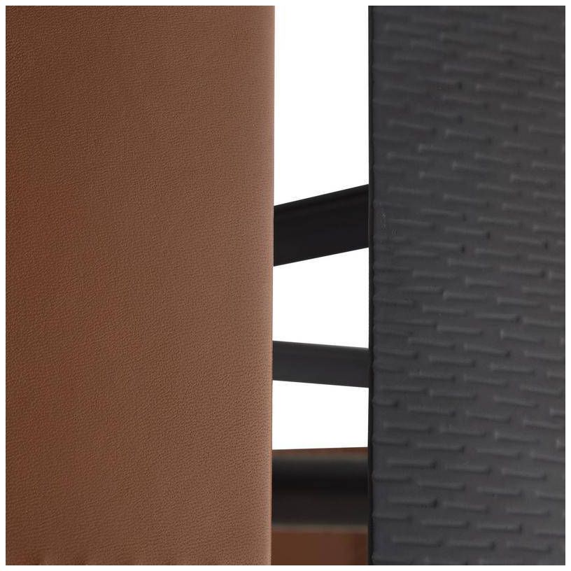 Arteriors Ivan Leather Brown Chandelier 36.5" Blackened Iron