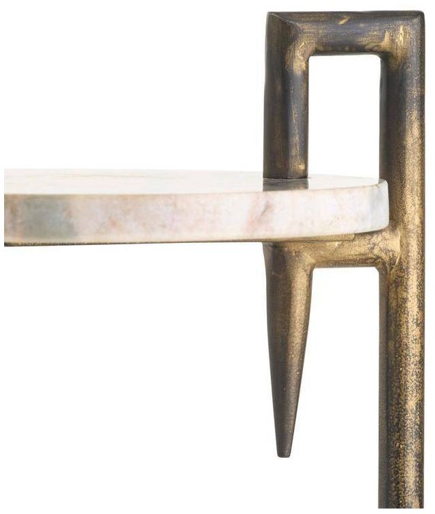 Image 5 Arteriors Ivetta Toronto Marble Drink Table Natural Iron more views