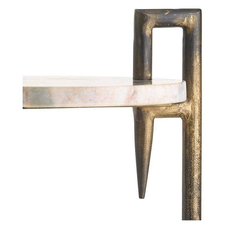 Image 5 Arteriors Ivetta Toronto Marble Drink Table Natural Iron more views