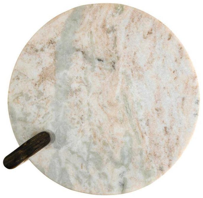 Image 7 Arteriors Ivetta Toronto Marble Drink Table Natural Iron more views