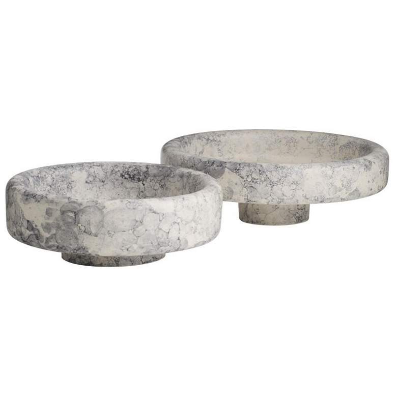Image 1 Arteriors Izzy Ceramic Centerpieces Set of 2 Thundercloud