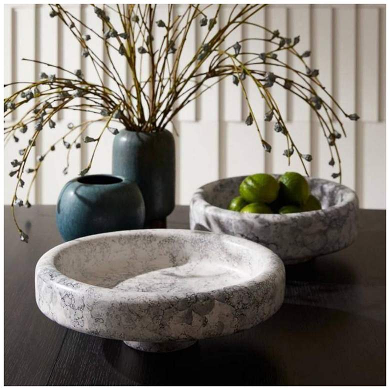 Image 1 Arteriors Izzy Ceramic Centerpieces Set of 2 Thundercloud