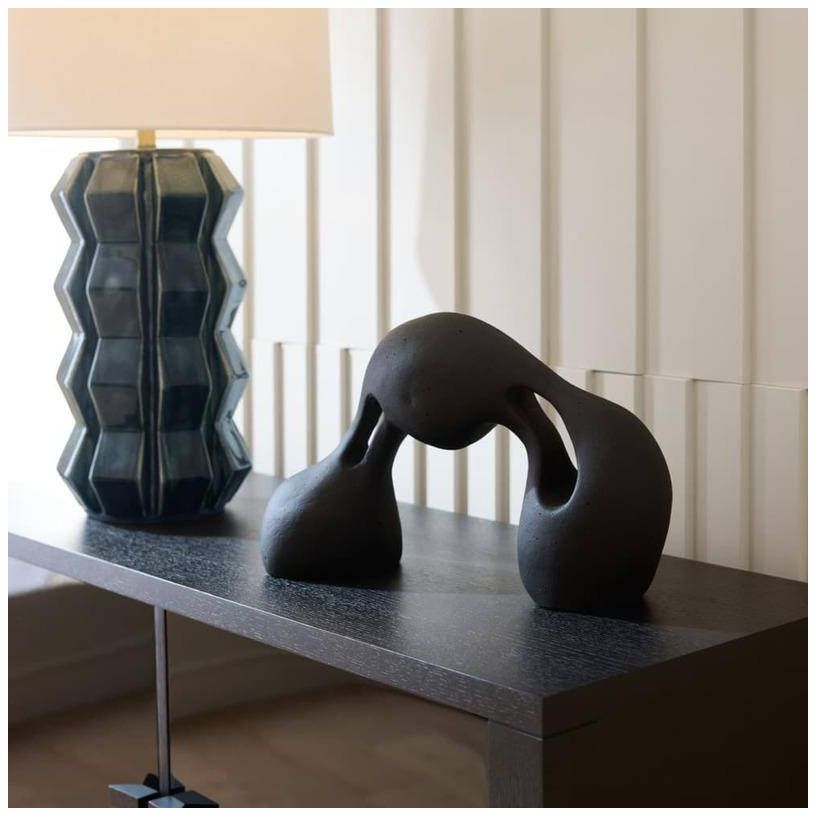 Arteriors Jabari Ricestone Sculpture Charcoal