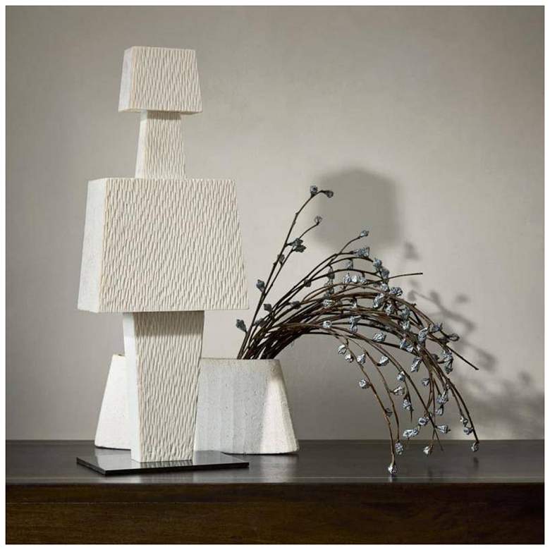Image 1 Arteriors Jacopo Riverstone Sculpture Chiseled Ivory