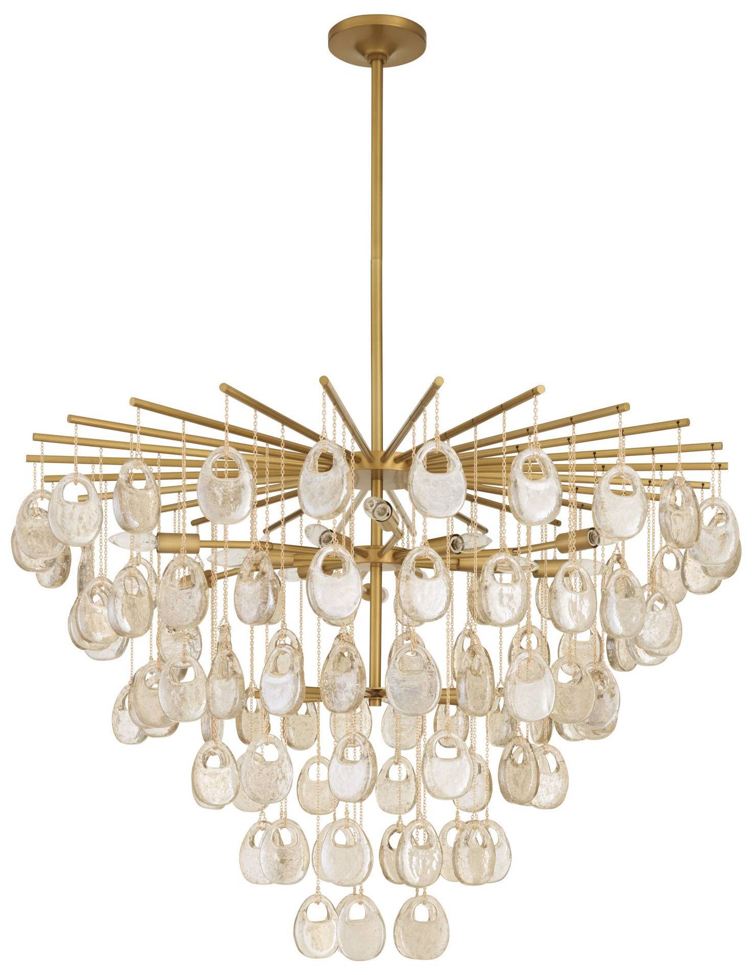 Image 2 Arteriors Jacqueline Large Chandelier 42" Amber more views