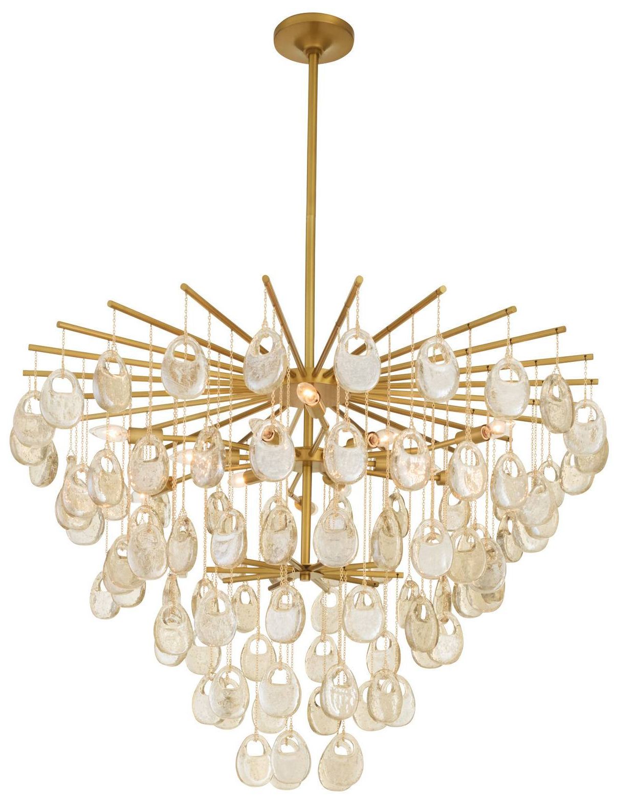 Image 3 Arteriors Jacqueline Large Chandelier 42" Amber more views