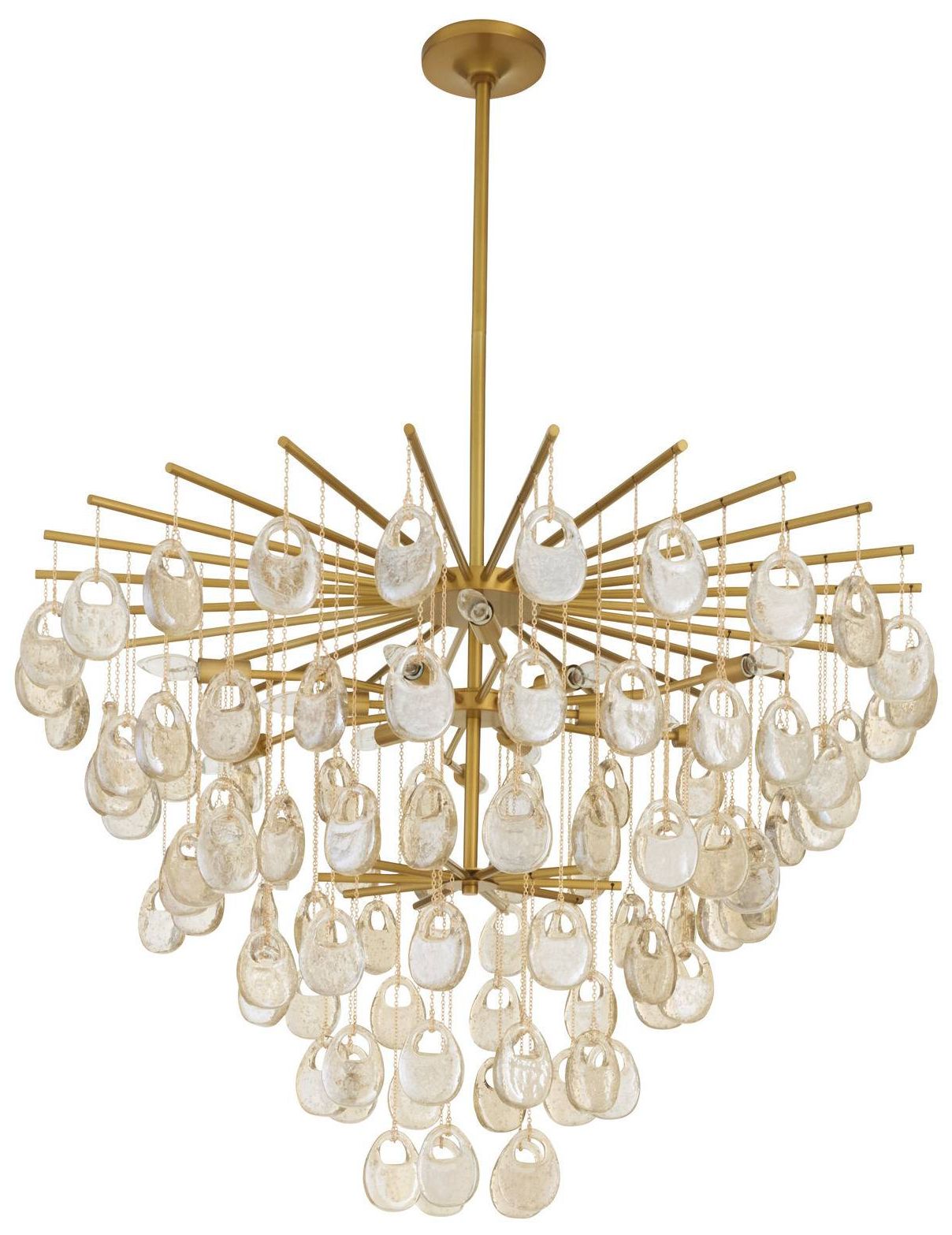 Image 4 Arteriors Jacqueline Large Chandelier 42" Amber more views