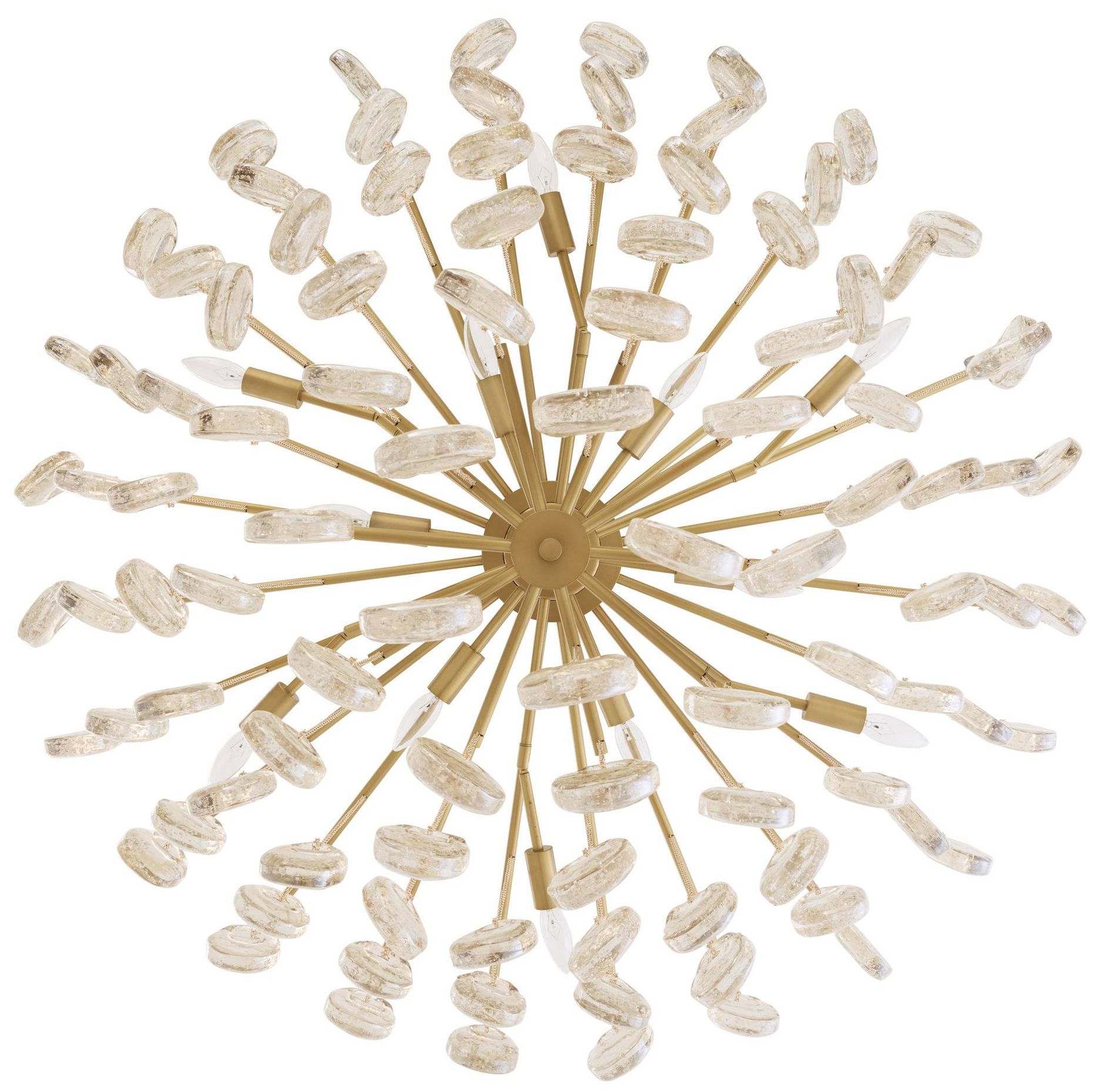 Image 7 Arteriors Jacqueline Large Chandelier 42" Amber more views