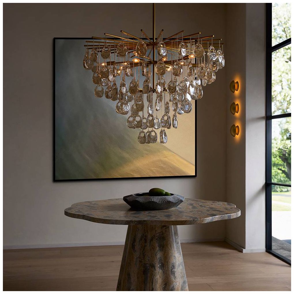 Arteriors Jacqueline Large Chandelier 42" Amber