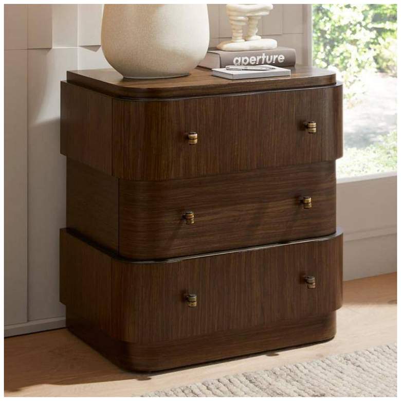 Image 1 Arteriors Jacques Side Table Brindle Ofram Wood Veneer
