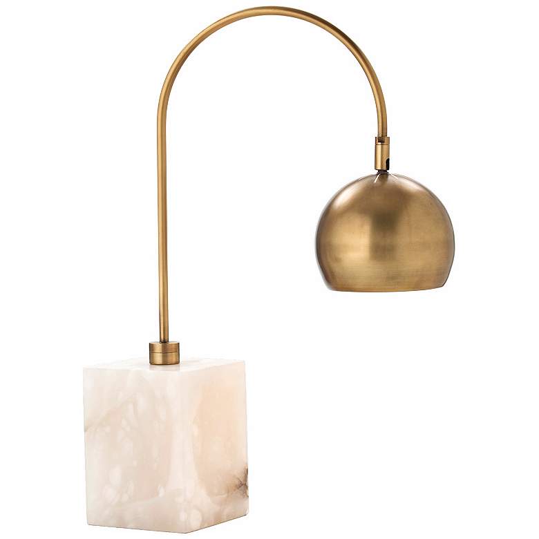 Image 1 Arteriors Jana Brass and Marble Adjustable Desk Lamp