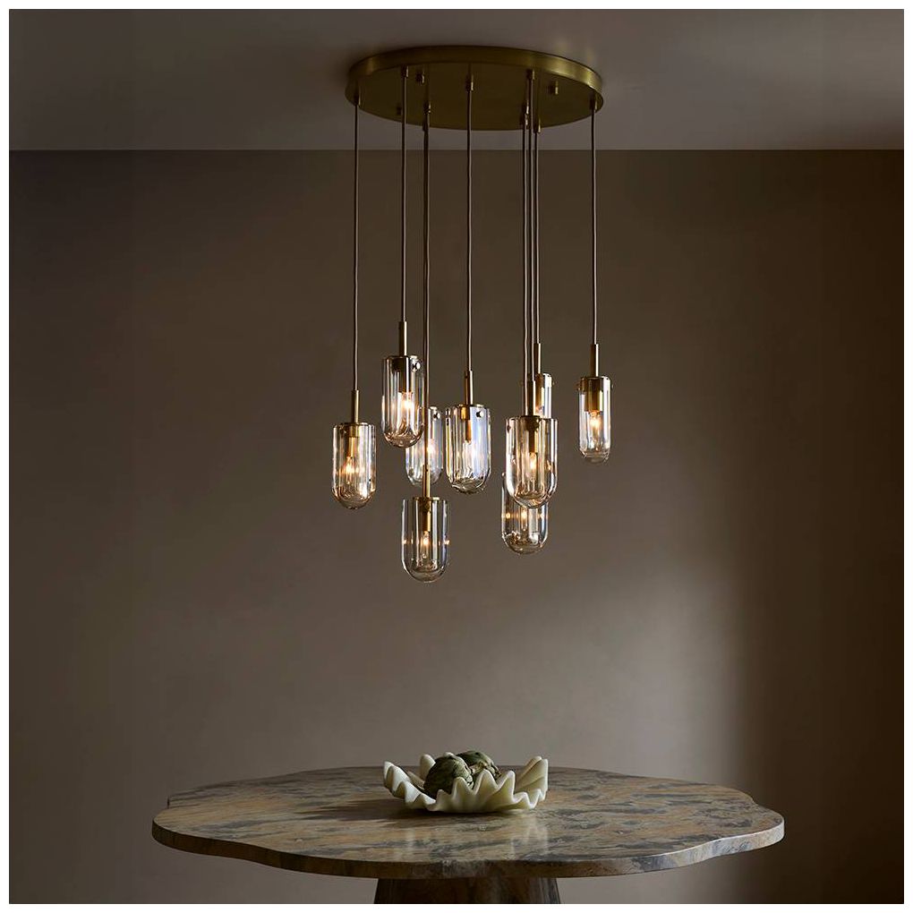 Arteriors Javier Multi Port Chandelier 25" Champagne