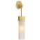 Arteriors Jayce Frosted Glass Sconce 22" Antique Brass