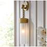 1_Arteriors Jayce Frosted Glass Sconce 22" Antique Brass