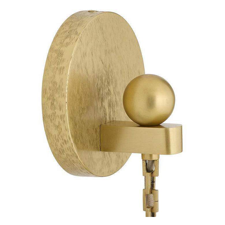 Image 5 Arteriors Jayce Frosted Glass Sconce 22" Antique Brass more views