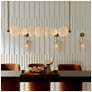 Arteriors Jayce Frosted Glass Sconce 22" Antique Brass