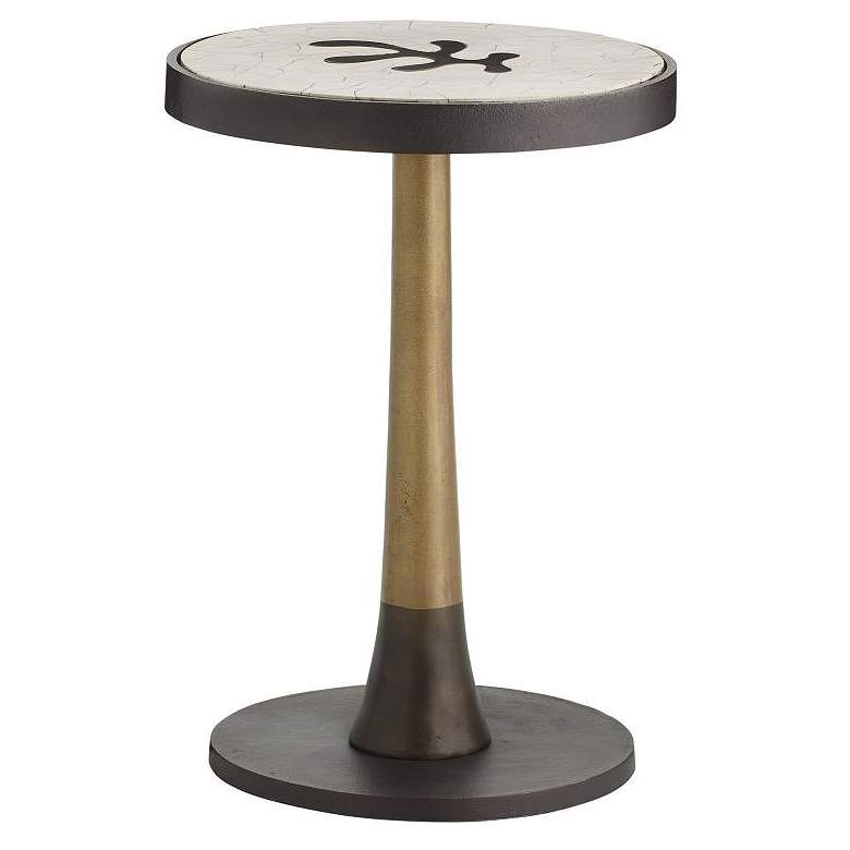Image 1 Arteriors Jeanne Crackled Resin Accent Table Bronze