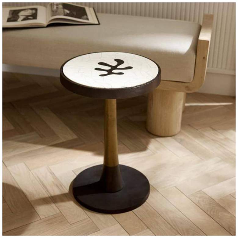 Image 1 Arteriors Jeanne Crackled Resin Accent Table Bronze