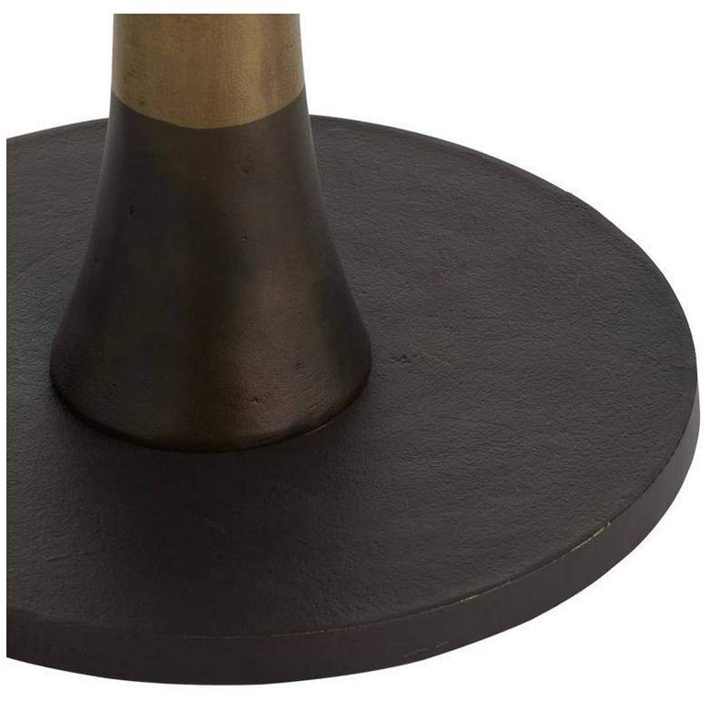 Image 3 Arteriors Jeanne Crackled Resin Accent Table Bronze more views
