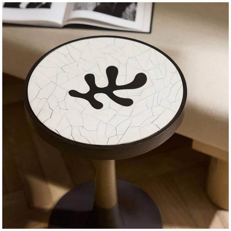 Image 6 Arteriors Jeanne Crackled Resin Accent Table Bronze more views