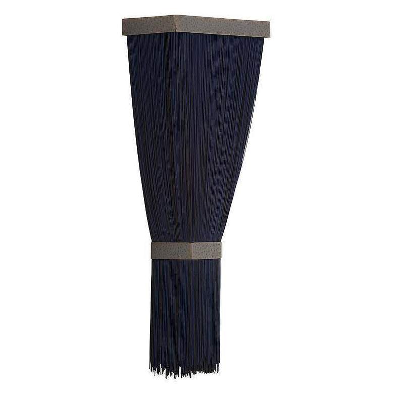 Image 4 Arteriors Jenessa Navy Microfiber Sconce 20" Chattered Brass more views