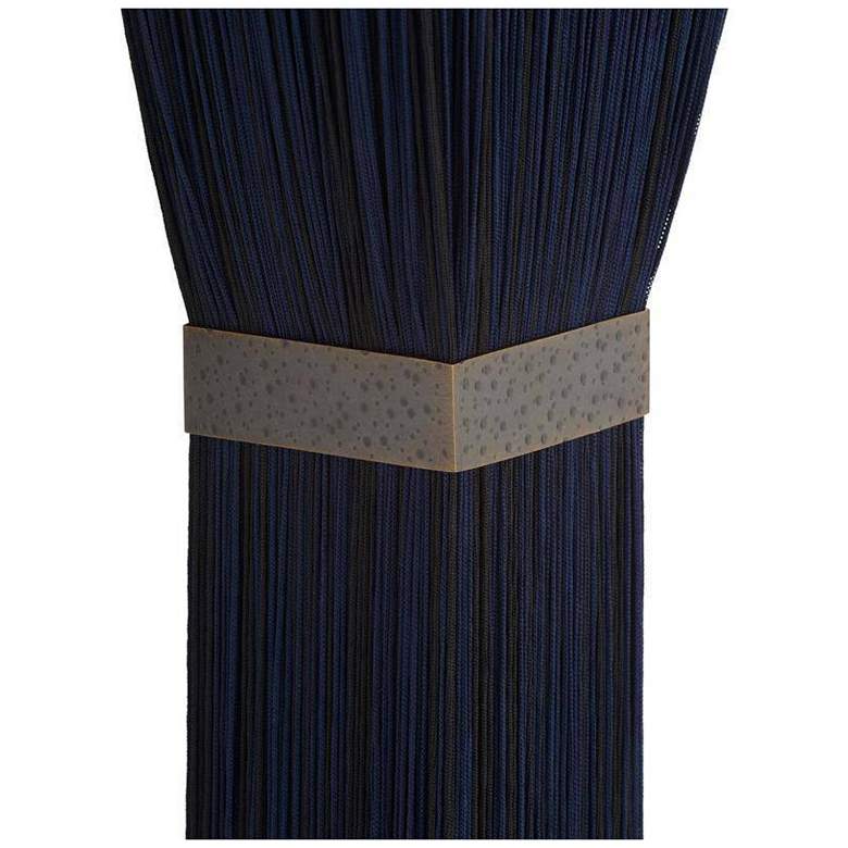 Image 6 Arteriors Jenessa Navy Microfiber Sconce 20" Chattered Brass more views