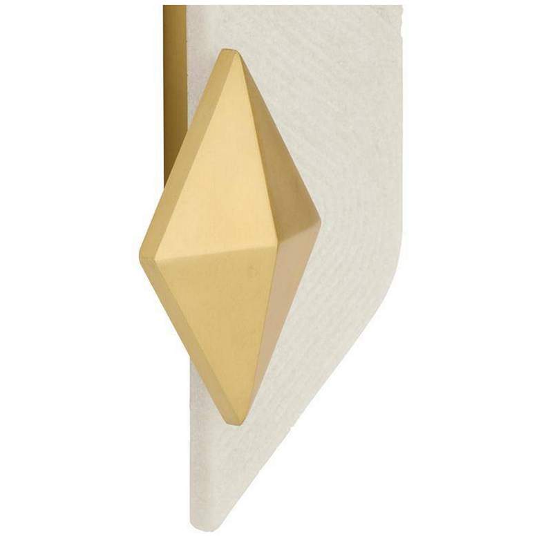 Image 6 Arteriors Jenner Ivory Ricestone Composite Sconce 21" Antique Brass Steel more views