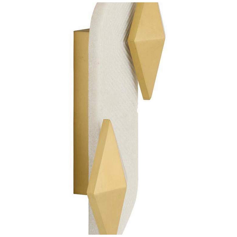 Image 7 Arteriors Jenner Ivory Ricestone Composite Sconce 21" Antique Brass Steel more views