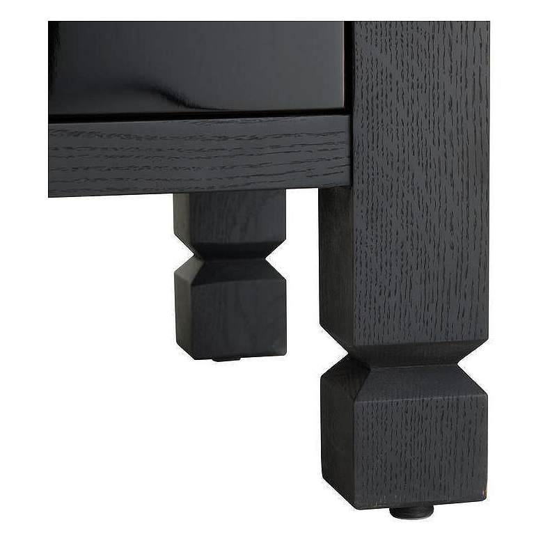 Image 6 Arteriors Jericho Cabinet Ebony Oak Veneer and High-Gloss Black Lacquer more views