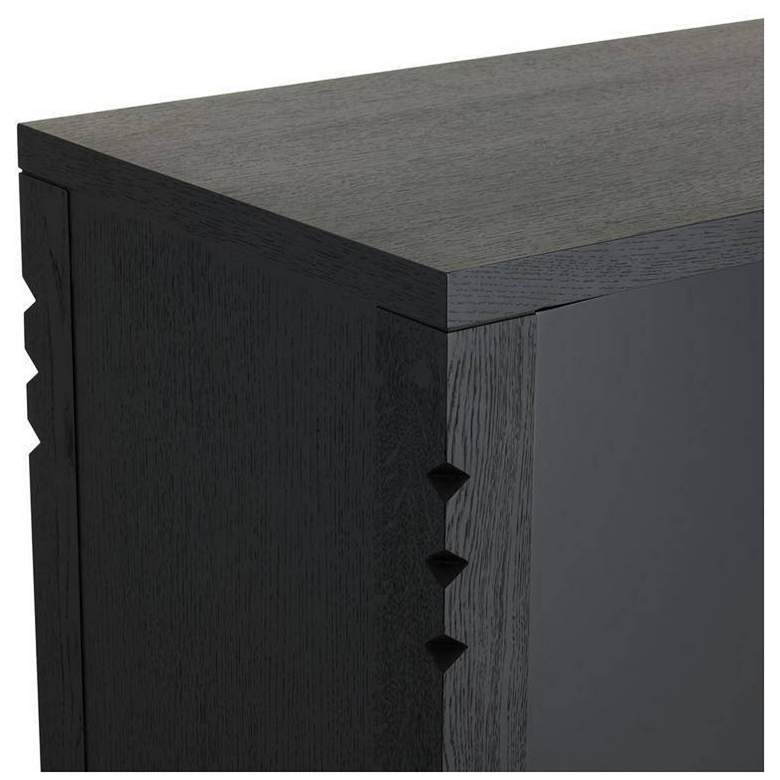 Image 7 Arteriors Jericho Cabinet Ebony Oak Veneer and High-Gloss Black Lacquer more views