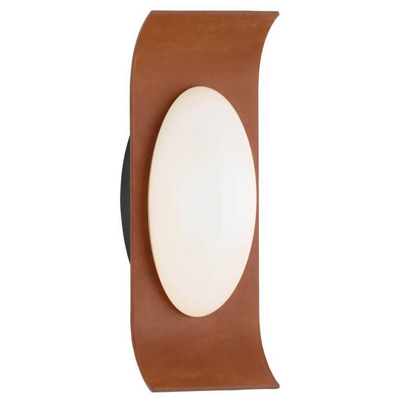 Image 1 Arteriors Jeter Sconce 13.5" Brandy Leather