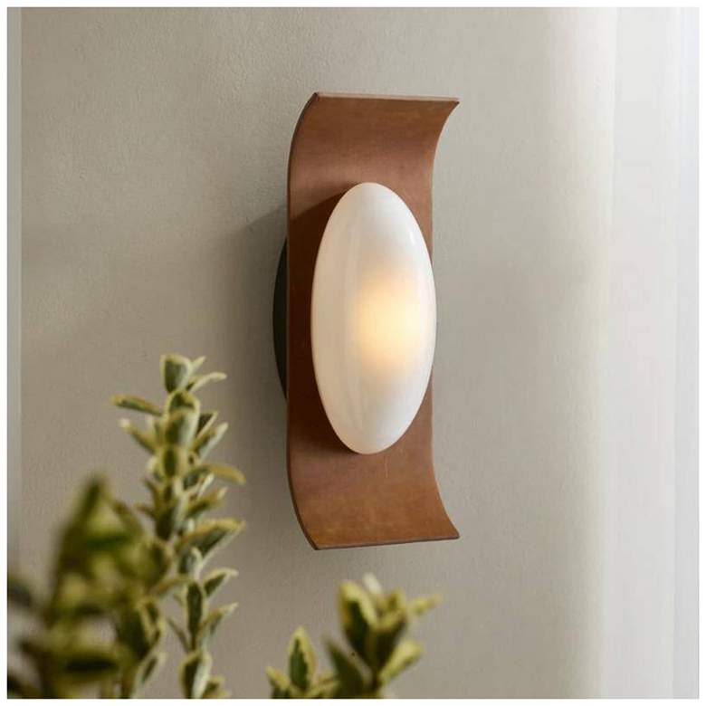 Image 1 Arteriors Jeter Sconce 13.5" Brandy Leather