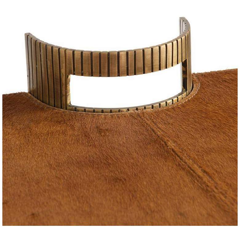 Image 2 Arteriors Jones Leather Tray Brown Hair on Hide more views