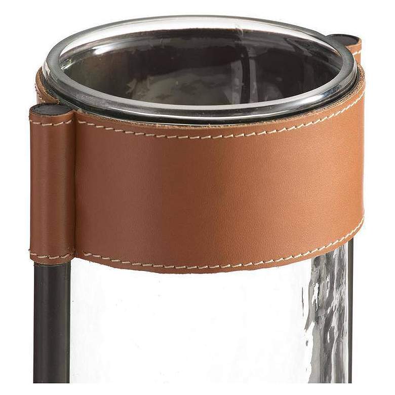 Image 5 Arteriors Joseph Leather Vases Set of 2 Brown more views