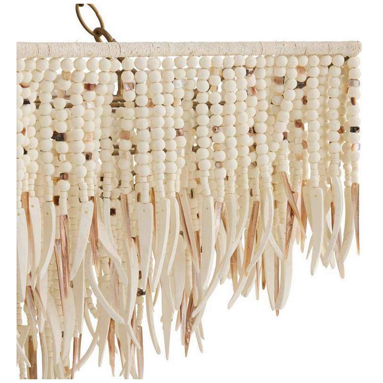 Image 6 Arteriors Josephine Chandelier 30" Mother of Pearl Ivory Coconut Shell more views