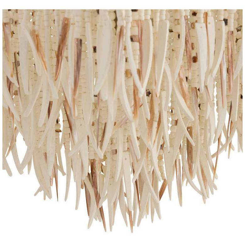 Image 7 Arteriors Josephine Chandelier 30" Mother of Pearl Ivory Coconut Shell more views