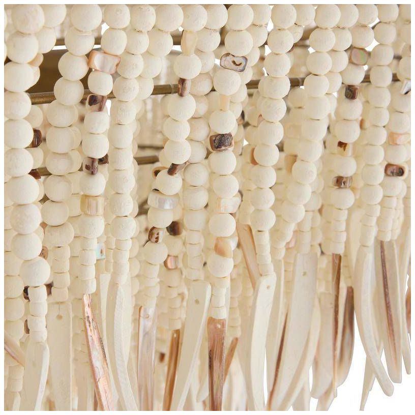 Arteriors Josephine Chandelier 30" Mother of Pearl Ivory Coconut Shell