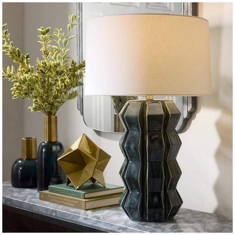 Image 1 Arteriors Journey Lamp Ocean Reactive Ceramic
