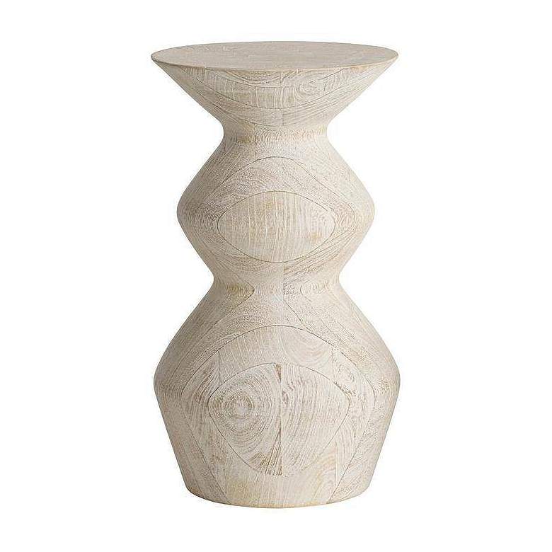 Image 3 Arteriors Joyce Drink Table Whitewash Mango Wood more views